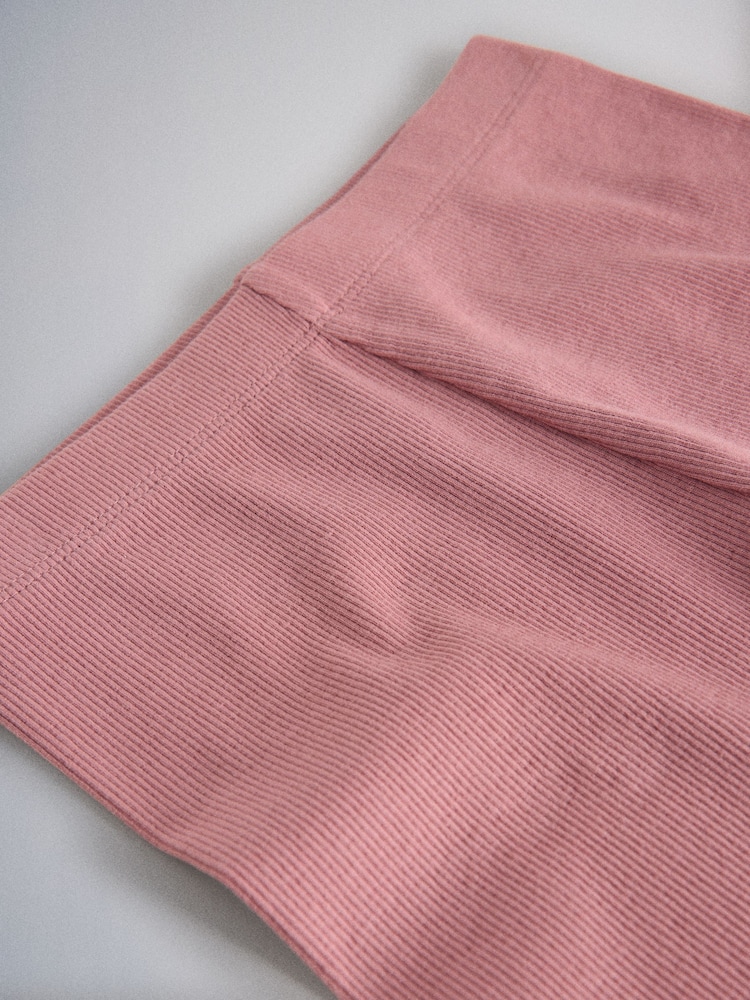 The Set 4 Pack Jersey Rib Cycling Shorts Pink/Black/Red/Brown - Image 6 of 6