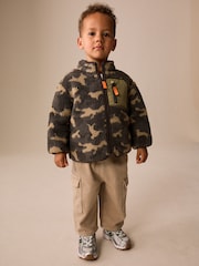 Camouflage Funnel Neck Zip Through Borg Fleece (3mths-7yrs) - Image 2 of 9