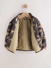 Camouflage Funnel Neck Zip Through Borg Fleece (3mths-7yrs) - Image 6 of 9