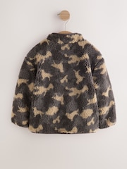 Camouflage Funnel Neck Zip Through Borg Fleece (3mths-7yrs) - Image 7 of 9