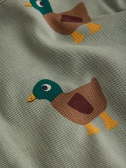 Sage Green All Over Print Duck Twill Printed Overshirt (3mths-7yrs) - Image 8 of 9