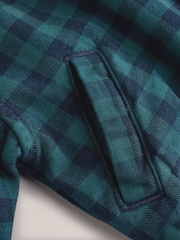 Azul marino/turquesa - Sobrecamisa de sarga de algodón a cuadros vichy (3meses -7año) - Imagen 10 de 10