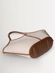 Hereu Studio Natural Calella Boucle Natural Leather Trim Tote Bag - Image 2 of 5