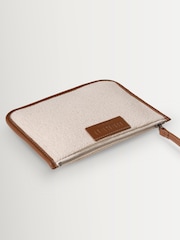 Hereu Studio Natural Calella Boucle Natural Leather Trim Tote Bag - Image 3 of 5