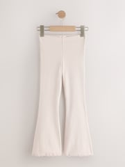 Neutral 4 Pack Rib Flare Leggings (3-16yrs) - Image 3 of 8