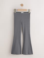 Neutral 4 Pack Rib Flare Leggings (3-16yrs) - Image 4 of 8