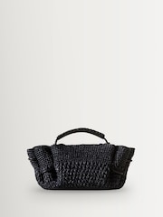 Hereu Studio Black Arta Mini Crochet Raffia Cross-Body Bag - Image 1 of 1