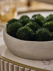 Lipsy Green/Grey Artificial Moss Balls in Concrete Bowl - Image 3 of 4