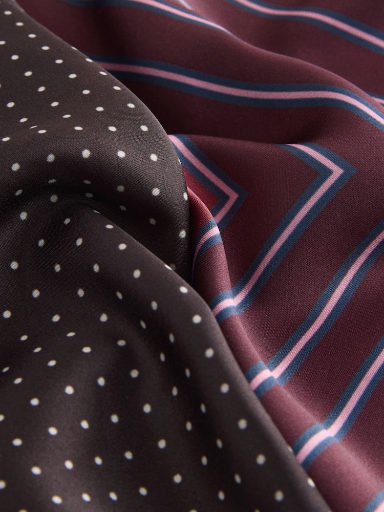 The Set 2 Pack Satin Neck Scarfs - Obraz 10 z 10