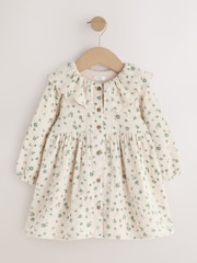 Ecru Ditsy Long Sleeve Collar Dress (3mths-8yrs) - Image 5 of 8