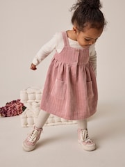 Pastel Pink Sleeveless Cord Pinafore (3mths-8yrs) - Image 1 of 8