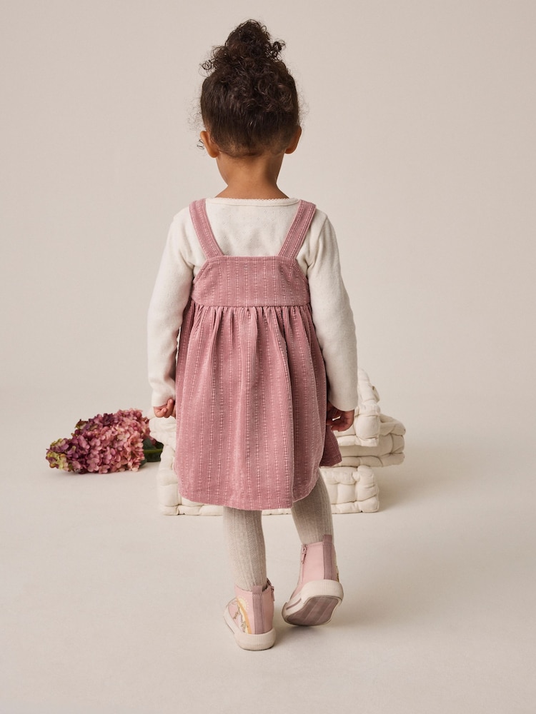 Pastel Pink Sleeveless Cord Pinafore (3mths-8yrs) - Image 2 of 8