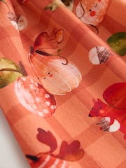 Orange Autumn Print Long Sleeve 3D Character Dress (3mths-8yrs) - Image 8 of 8
