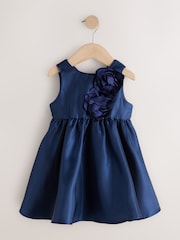 Metalic Blue - 3D Corsage Occasion Dress (12mths-8yrs) - صورة 6 من 10