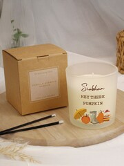 Personalised Autumn Pumpkin Candle Jar by PMC - Image 2 of 3