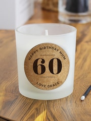 Personalised Birthday Cork Label Candle Jar by PMC - Image 2 of 3