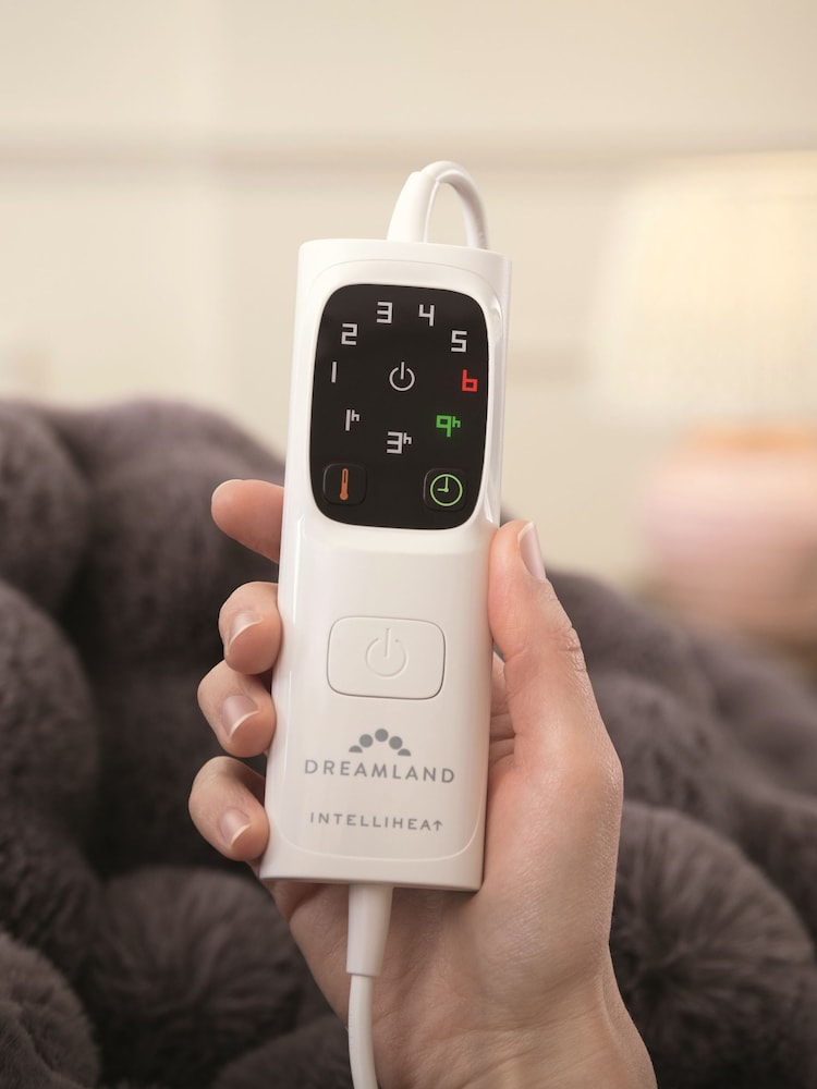 Dreamland Cloudy Grey Hygge Days Luxury Faux Throw Electric Blanket - Image 4 of 4