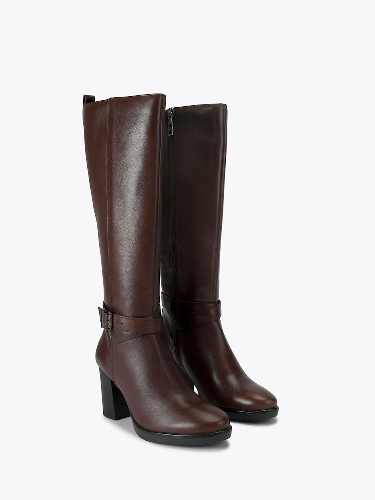 Carvela Brown Silver 2 Ankle Wide Fit Boots - Image 2 of 5 Carvela Brown Silver 2 Ankle Wide Fit Boots - Image 2 of 5
