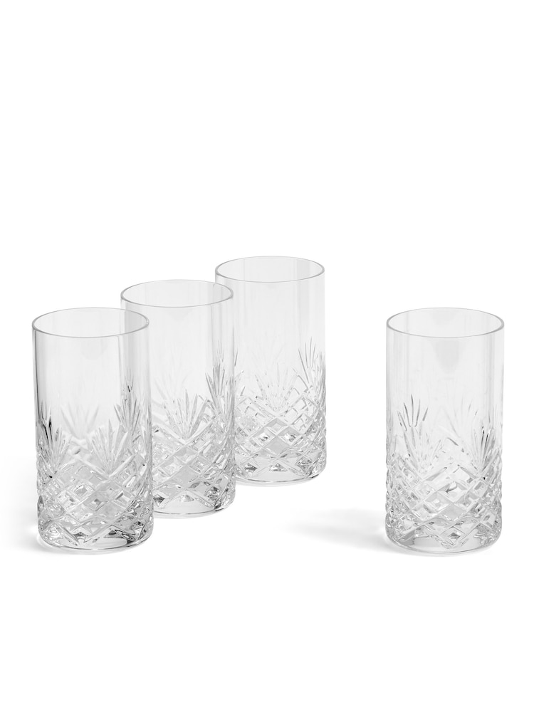 Royal Doulton Clear Highgate Hiball Glasses Set of 4 - Image 1 of 5