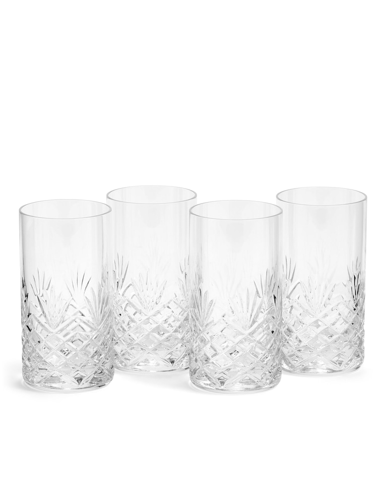 Royal Doulton Clear Highgate Hiball Glasses Set of 4 - Image 2 of 5