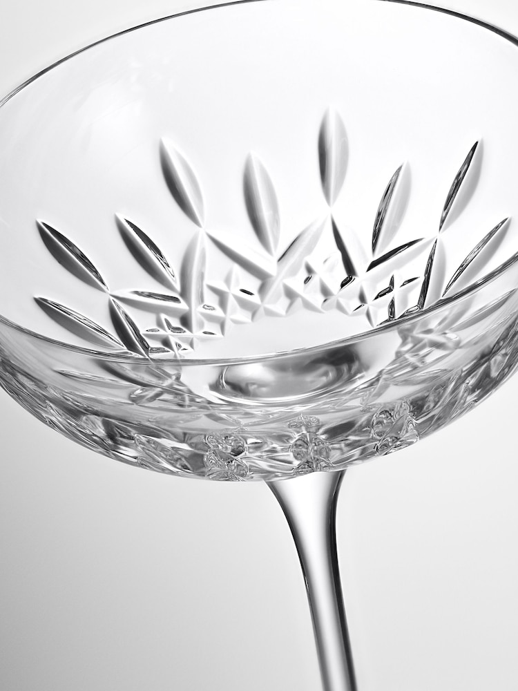 Waterford Clear Lismore Essence Champagne Coupe Glasses 280ml Set of 2 - Image 2 of 3