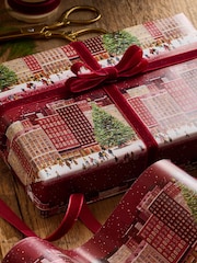 Red Festive Spice Standard Width 15m Christmas Wrapping Paper - Image 2 of 4