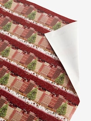 Red Festive Spice Standard Width 15m Christmas Wrapping Paper - Image 3 of 4