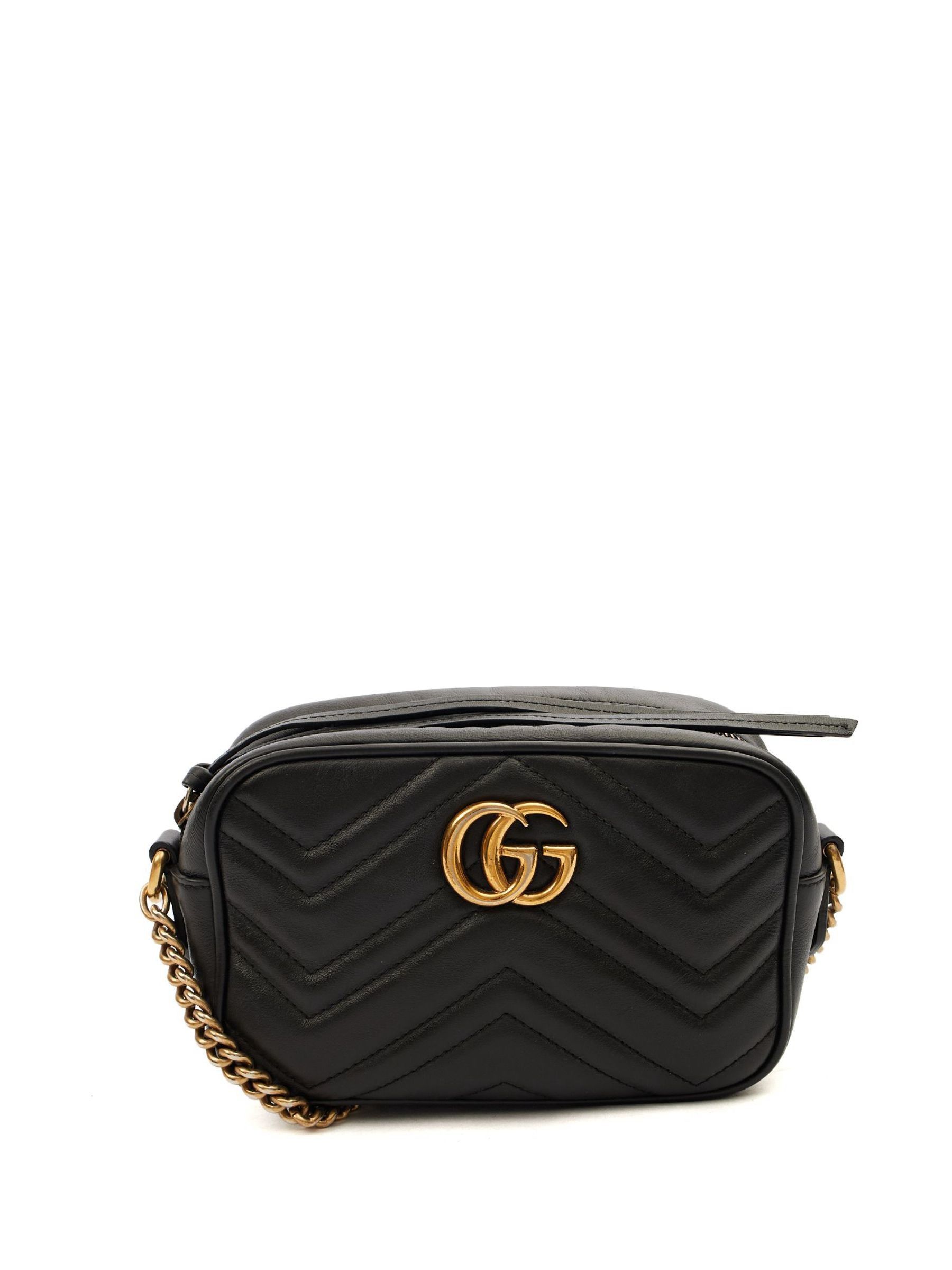 Buy The Handbag Clinic Black Gucci Marmont Shoulder Mini Cross