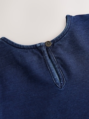 Indigo Blue Long Sleeve Skater Dress (3-16yrs) - Image 8 of 8