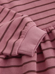 Pink Stripe Cosy Rib Jumper Dress (3-16yrs) - Image 4 of 4