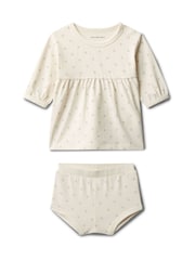 Calvin Klein Jeans Cream Logo Dress - Slika 1 iz 2