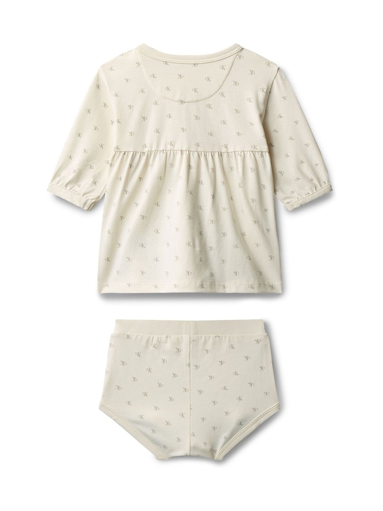 Calvin Klein Jeans Cream Logo Dress - Slika 2 iz 2