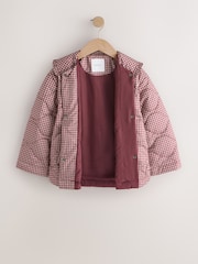 Cuadros burdeos - Shower Resistant Frill Collar Quilted Jacket (4-13yrs) - Imagen 2 de 6
