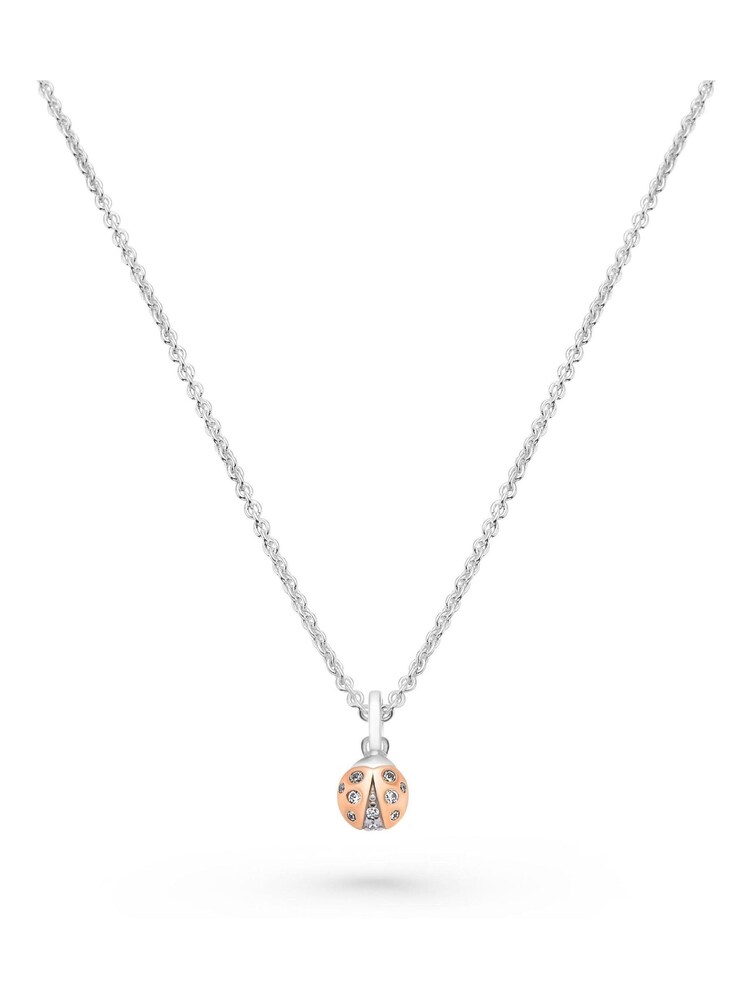 Beaverbrooks Gold Sterling Silver and Gold Plated Cubic Zirconia Ladybird Pendant - Image 1 of 3 Beaverbrooks Gold Sterling Silver and Gold Plated Cubic Zirconia Ladybird Pendant - Image 1 of 3