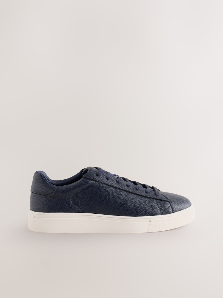 Navy Wide Fit Smart Casual Longline Trainers - Image 2 of 5 Navy Wide Fit Smart Casual Longline Trainers - Image 2 of 5