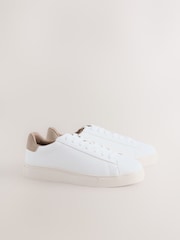 White Wide Fit Smart Casual Longline Trainers - Image 1 of 5