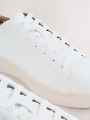 White Wide Fit Smart Casual Longline Trainers - Image 3 of 5