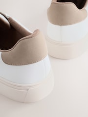 White Wide Fit Smart Casual Longline Trainers - Image 4 of 5