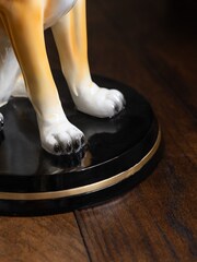 Rockett St George Glazed Brown Boxer Dog Side Table - Image 3 of 7