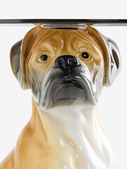 Rockett St George Glazed Brown Boxer Dog Side Table - Image 7 of 7