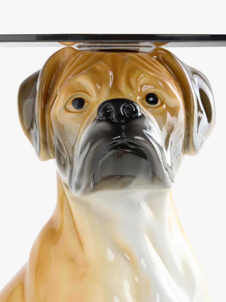 Rockett St George Glazed Brown Boxer Dog Side Table - Image 7 of 7 Rockett St George Glazed Brown Boxer Dog Side Table - Image 7 of 7