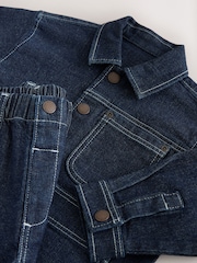 Rinse Wash Denim Shacket and Wide Leg Jeans Set (3mths-7yrs) - Image 10 of 11