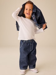 Rinse Wash Denim Shacket and Wide Leg Jeans Set (3mths-7yrs) - Image 6 of 11