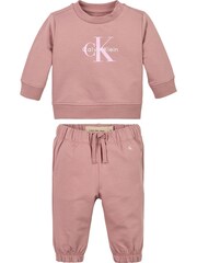 Calvin Klein Jeans Pink Monogram Crew Neck Sweatshirt Set - Image 1 of 2