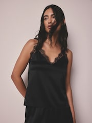 AIYLA Black Lace & Silk Camisole - Image 1 of 10