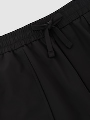 Reiss Black Ascend Technical Drawstring Short - Image 6 of 6