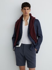 Airforce أزرق - شورت تشينو برباط شد تشكيلة Deck من Reiss - Image 1 of 5