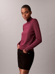 Calvin Klein Red Brushed Blend Pullover Jumper - Image 5 of 5