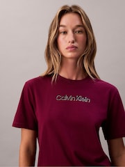 Calvin Klein Red Short Sleeve Classic Foil Calvin Klein T-Shirt - Image 4 of 5