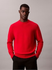 Calvin Klein Red Cosy Wool Crewneck Jumper - Image 1 of 6
